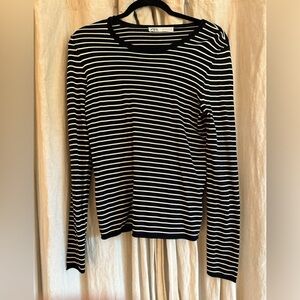 ZARA - KNIT STRIPED LONG SLEEVE SWEATER